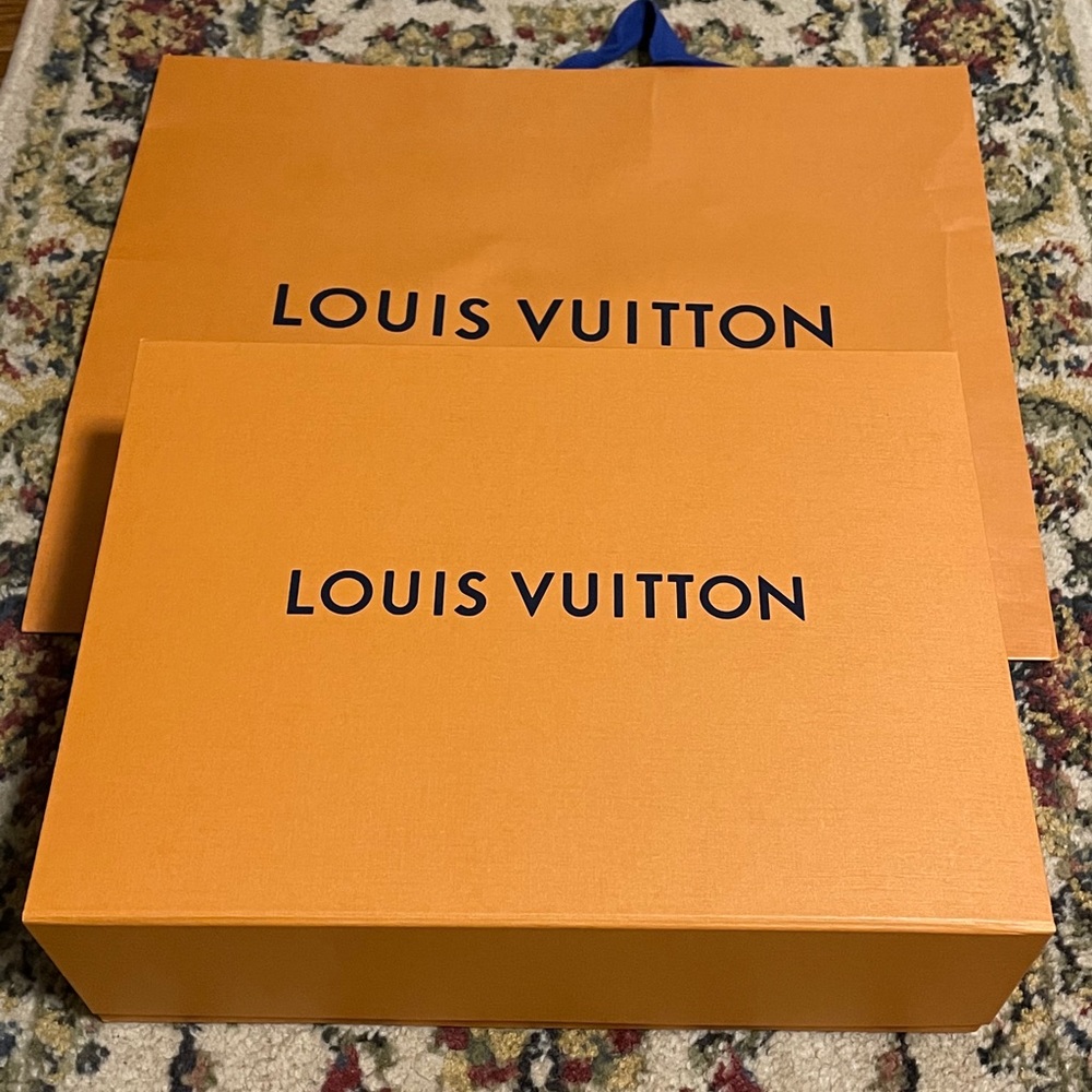 Louis Vuitton box and shopping bag 14”x10”x5”